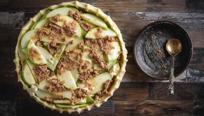 Easy Vegan Apple Pie - Kolay Vegan Elmalı Kurabiye Recipe