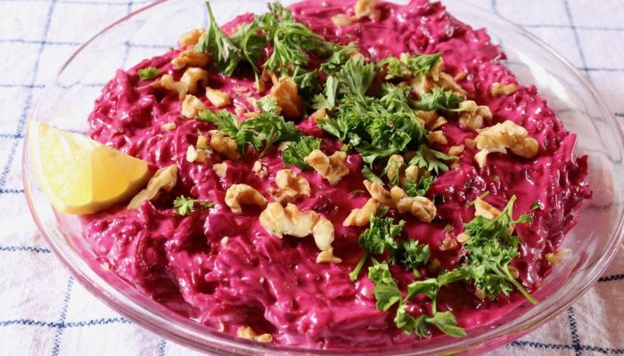 Vegan Meze Series #5 - Beetroot Bean Salad - Pancarlı Piyaz Salatası Recipe